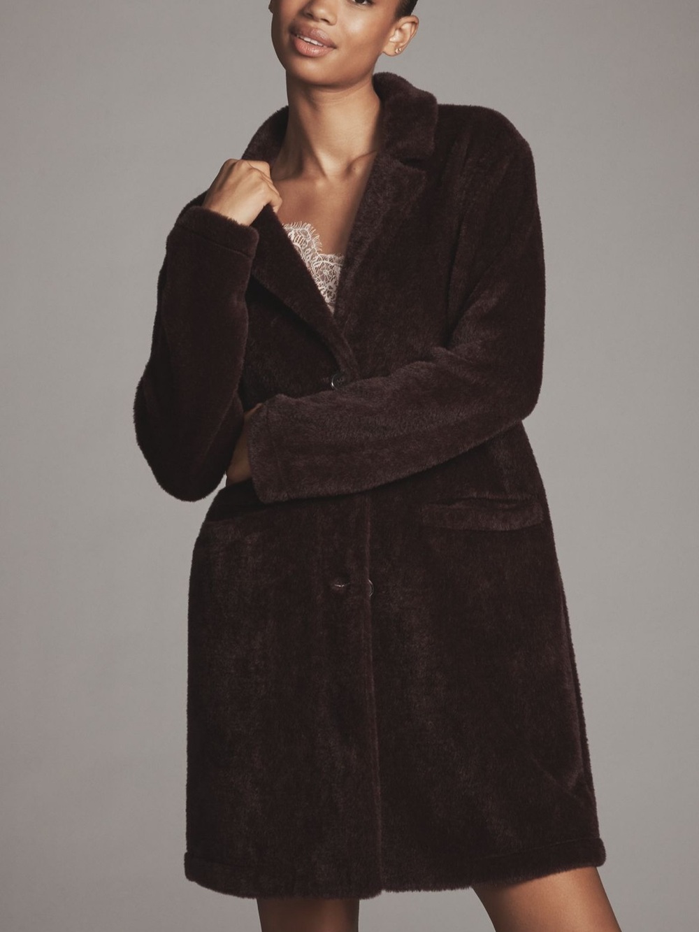 Sanctuary Hometown Fuzzy Knit Coat